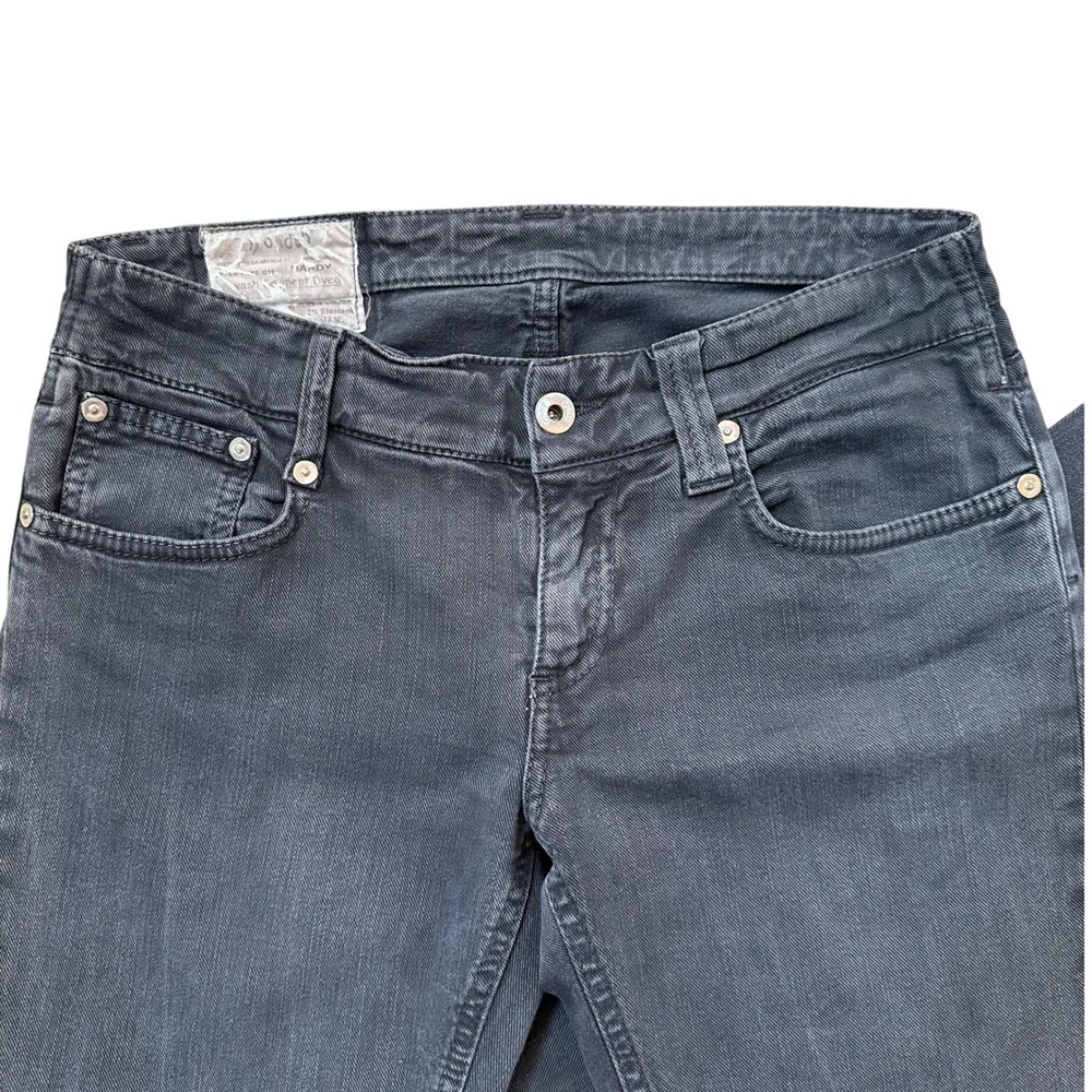 Dondup Made in Italy Washed Black Bootcut Flare Jeans Size 28 High-End Denim - Picture 8 of 8